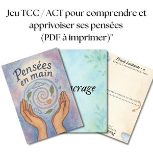 Pensées en main - jeu de cartes TCC ACT - thérapie cognitive et comportementale