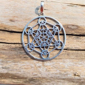 Metatron Necklace Spiritual Protection Pendant, Chakra Jewelry & Yoga Lover Gift, Sacred Metatron Cube Talisman for Mother’s Day, Meditation