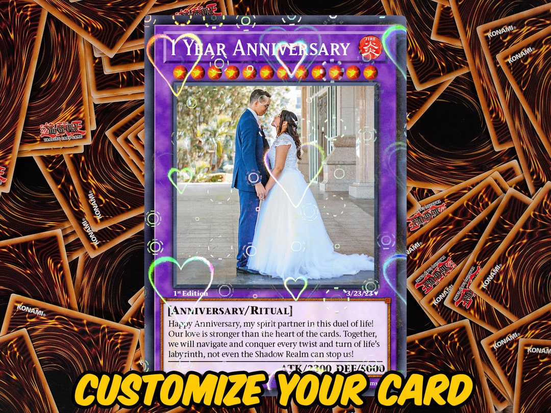 Custom Yu-gi-oh Anniversary Card, Yugiohs Card Paper Anniversary Gift ...