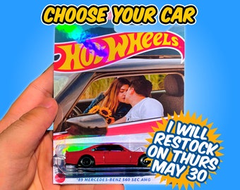 Custom Hot Wheels Car Package Anniversary Gift for Him Boyfriend Husband, Personalized Hotwheels Birthday Party, Father's Day Gift for Dad