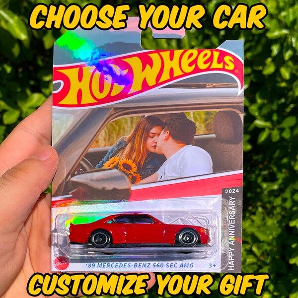 Custom Hot Wheels Car Package Anniversary Gift for Him Boyfriend Husband, Personalized Hotwheels Birthday Party, Father's Day Gift for Dad