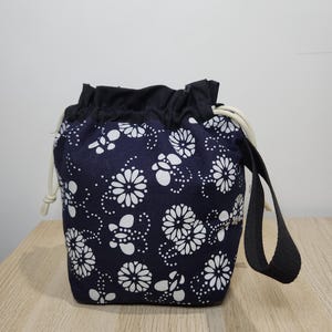 Project bag, drawstring bag, yarn project bag, knitting bag, crochet bag, handmade, bag for knitters gift