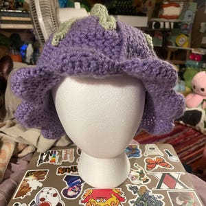 cute crochet tulip bucket hat