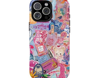 Pink Collage Scrapbook Style Phone Case