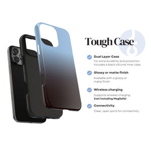 Two-Tone Gradient Glossy Phone Case, Dual Layer Protection image 7