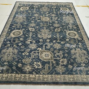 Handgeknüpfter Oushak-Teppich aus Wolle 200x300