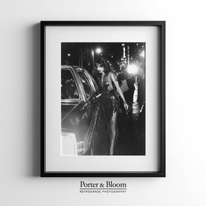 Woman at Club Wall Art, Bar Cart Poster, Black & White Cocktail Print, Ladies Night Vintage Decor, Alcohol Photograph, Digital Download