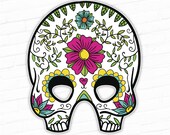 Day of the Dead, Halloween Mask, Mexican Sugar Skull Printable Mask, Día de los Muertos, All Souls Day, Day of the Dead Mask, Skull Mask