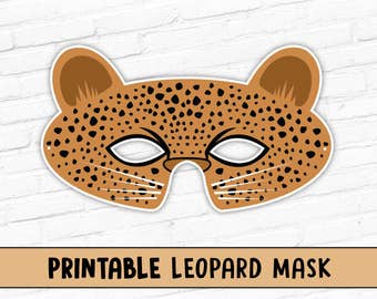 Jaguar Printable Mask Kids Party Halloween Costume Mask | Etsy