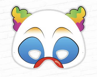 Halloween Mask Scary Clown Printable Mask Evil Clown | Etsy