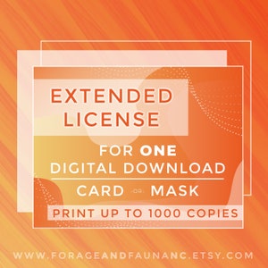 Licenza estesa fino a 1000 copie - Per uso aziendale per download digitali di biglietti d'auguri o maschere stampabili, cartoline di Natale, promozioni