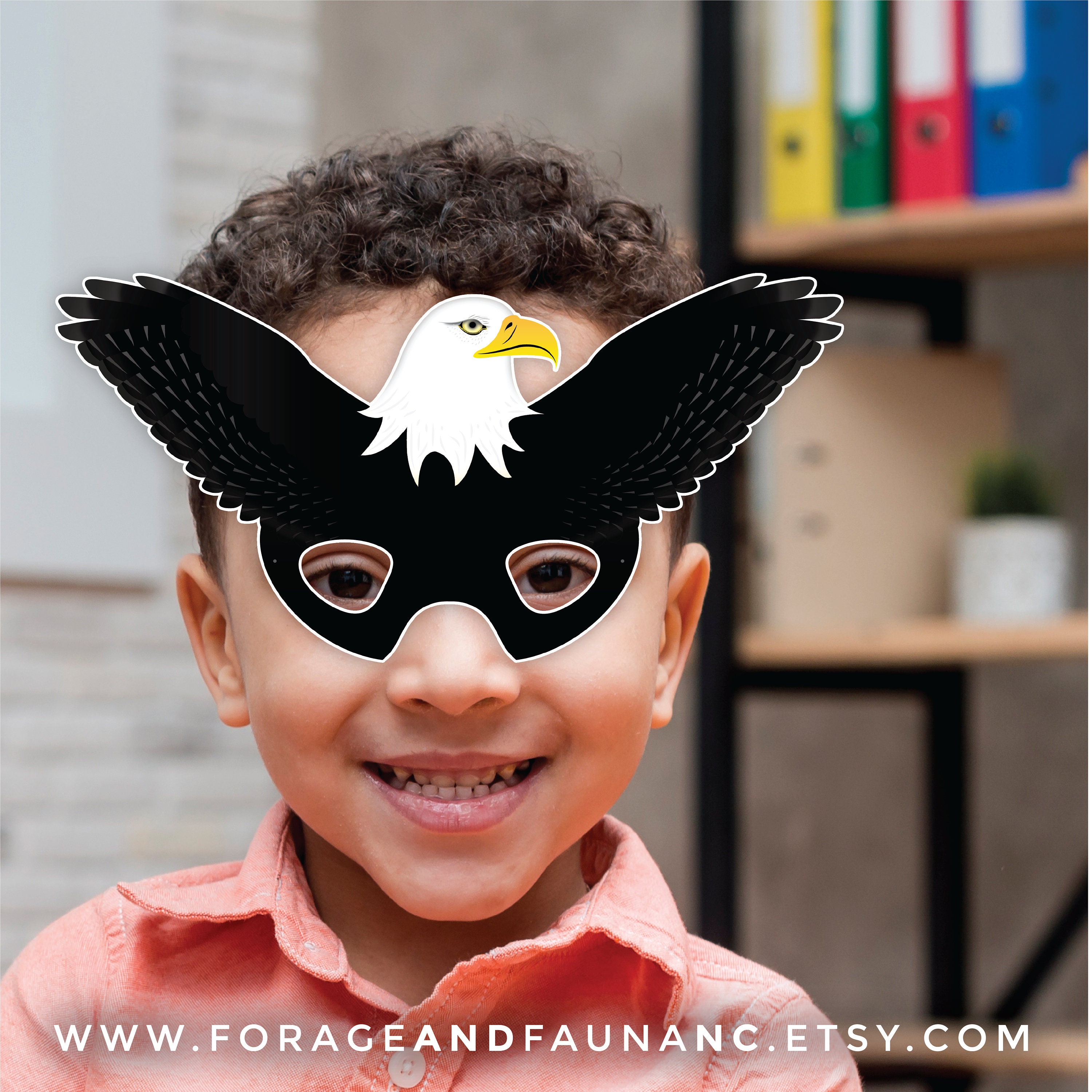 Bald Eagle Printable Mask Halloween Party Bird Mask Patriotic - Etsy España
