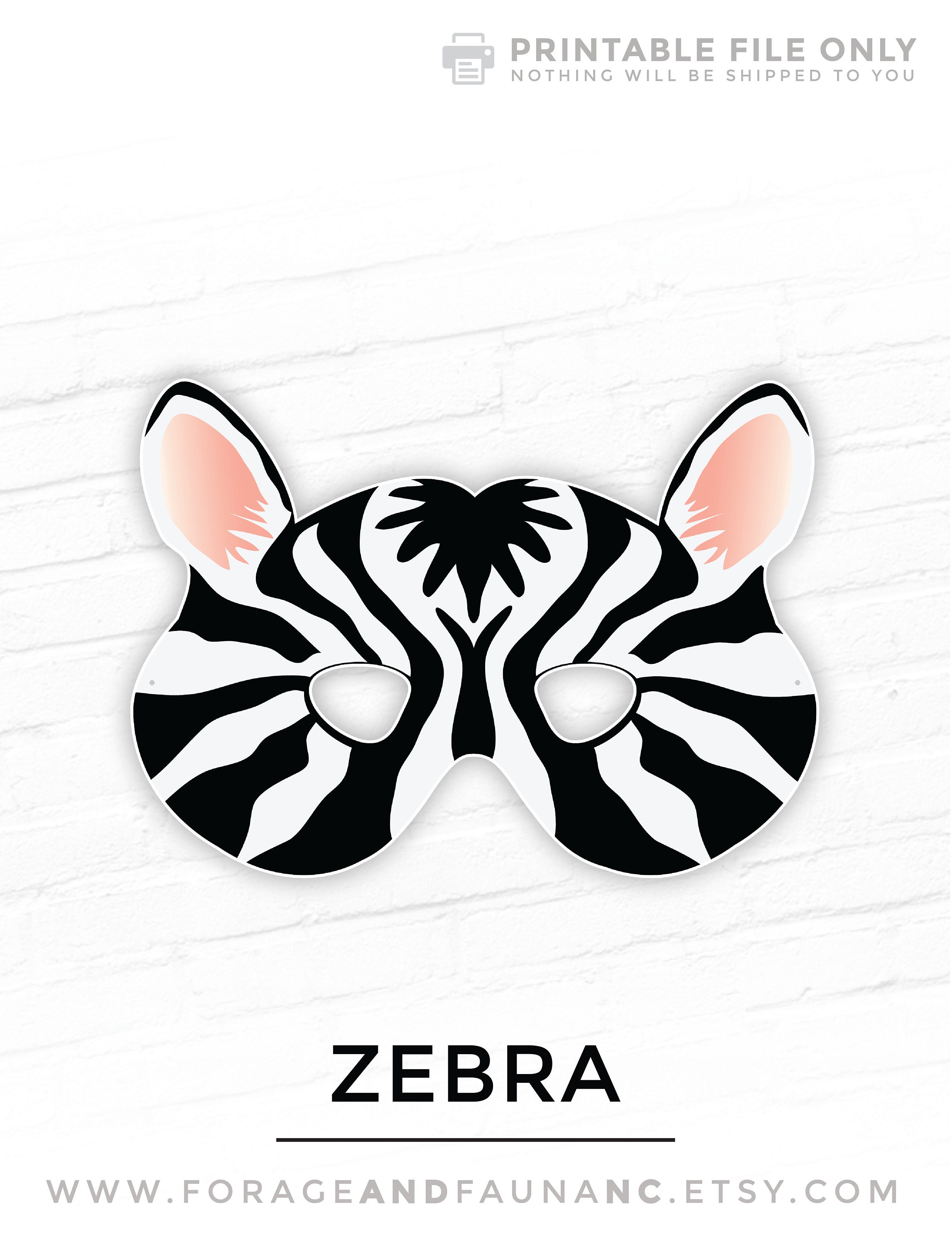 Zebra Animal Mask Zebra Animal Mask