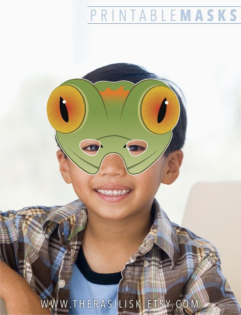 Printable Halloween Mask Lizard Mask Gecko Printable Mask | Etsy