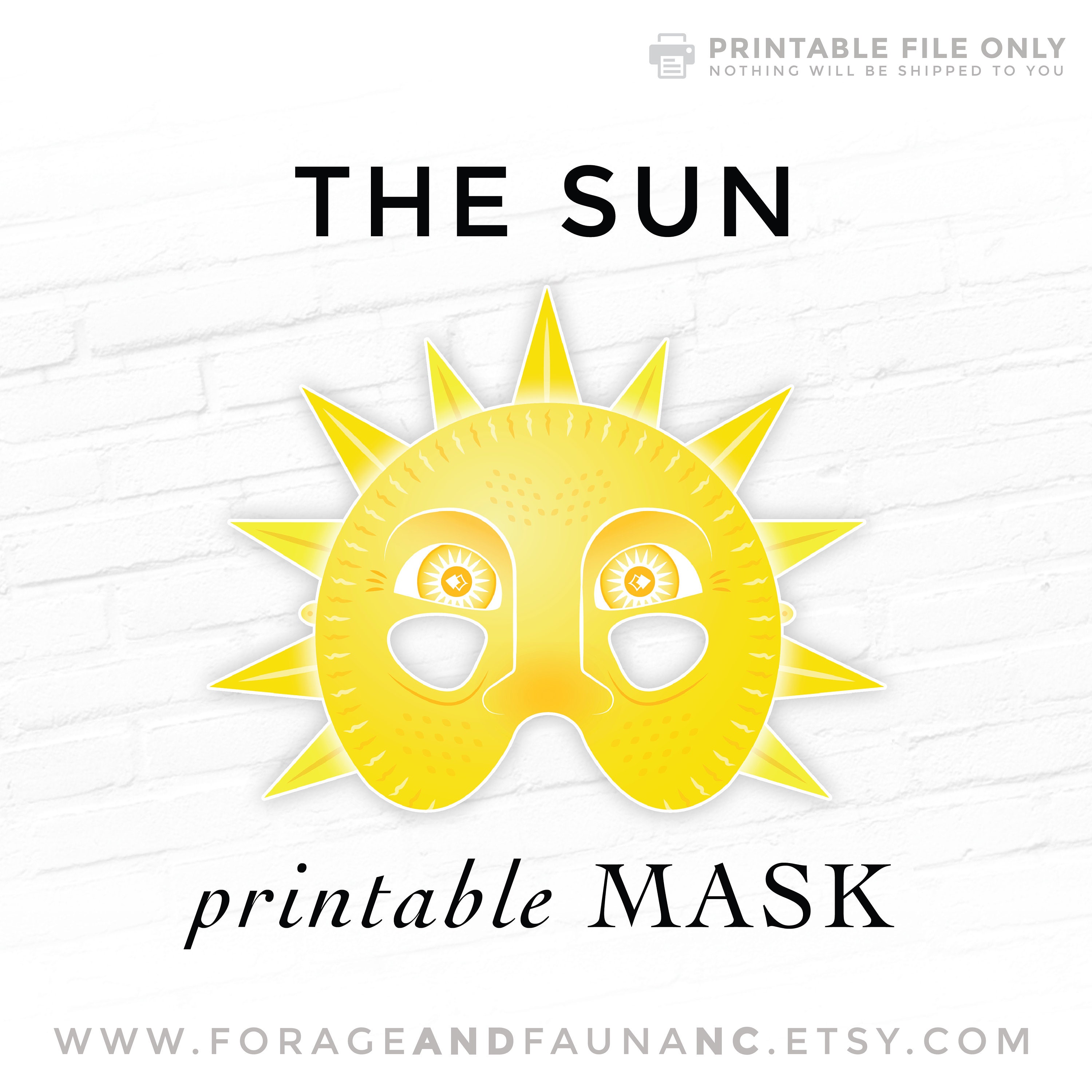 The Sun Printable Halloween Mask Solar Body Star Outer Space Celestial  Photo Booth Props Printable Cosplay Birthday Party Prop Tarot Theater -   Canada