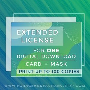 Licenza estesa fino a 100 copie - Per uso aziendale per download digitali di biglietti d'auguri o maschere stampabili, cartoline di Natale, promozioni