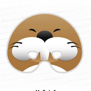 Mole Mask Party Halloween Costume, Photo Booth Prop, Mole Printable Mask, Rodent Mask, Muskrat, Mole Cosplay, Animal Make Believe