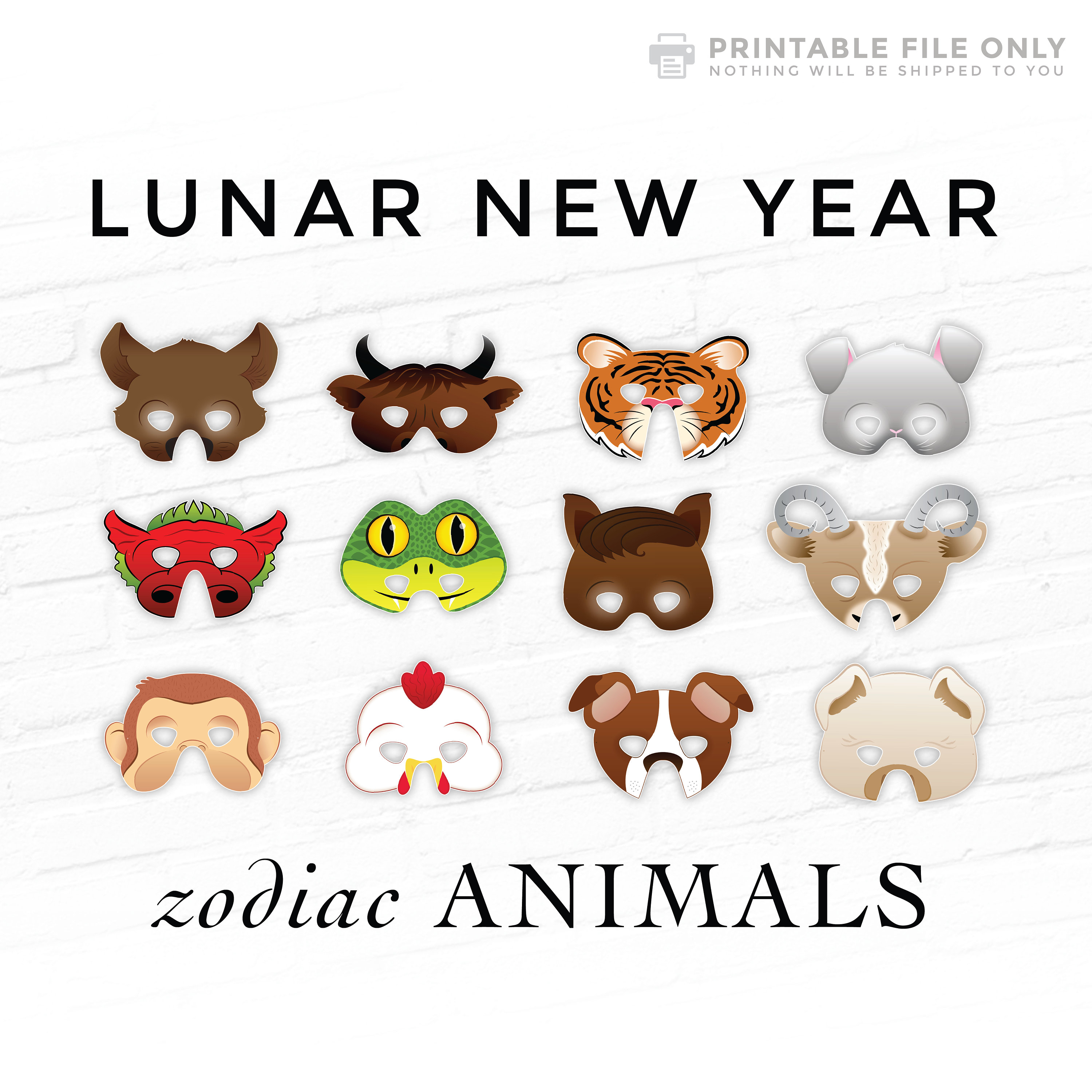 Chinese New Year 2023 is Year of the Rabbit Masks Lunar Zodiac - Etsy Singapore Chinese New Year 2023 is Year of the Rabbit Masks Lunar Zodiac - Etsy Singapore