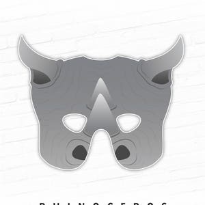 Printable Mask Rhino Mask Rhinoceros Mask Halloween Mask - Etsy