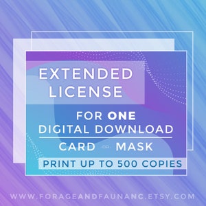 Licenza estesa fino a 500 copie - Per uso aziendale per download digitali di biglietti d'auguri o maschere stampabili, cartoline di Natale, promozioni