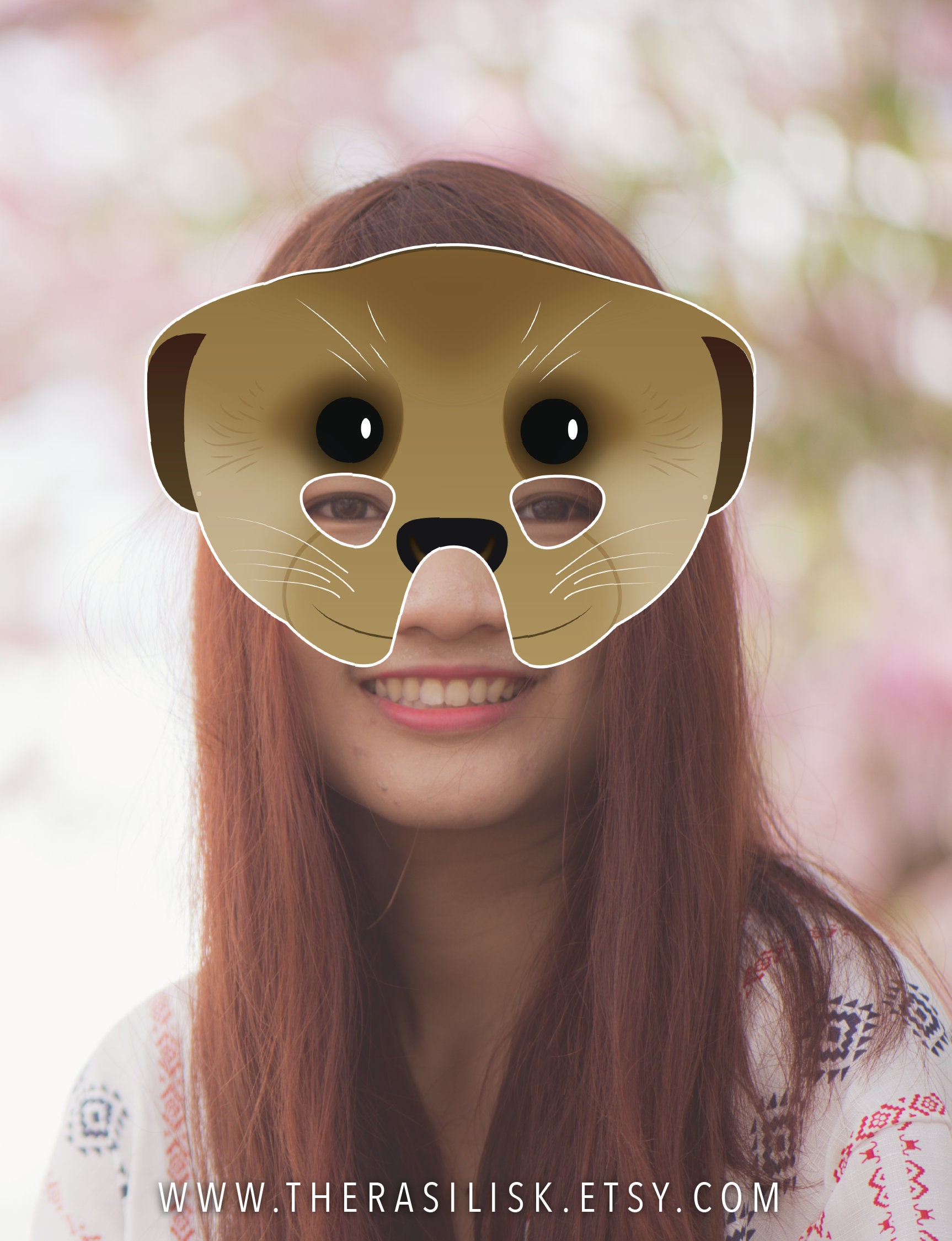 Meerkat Mask Printable Animal Mask Paper Mask Meer Kat Etsy Canada
