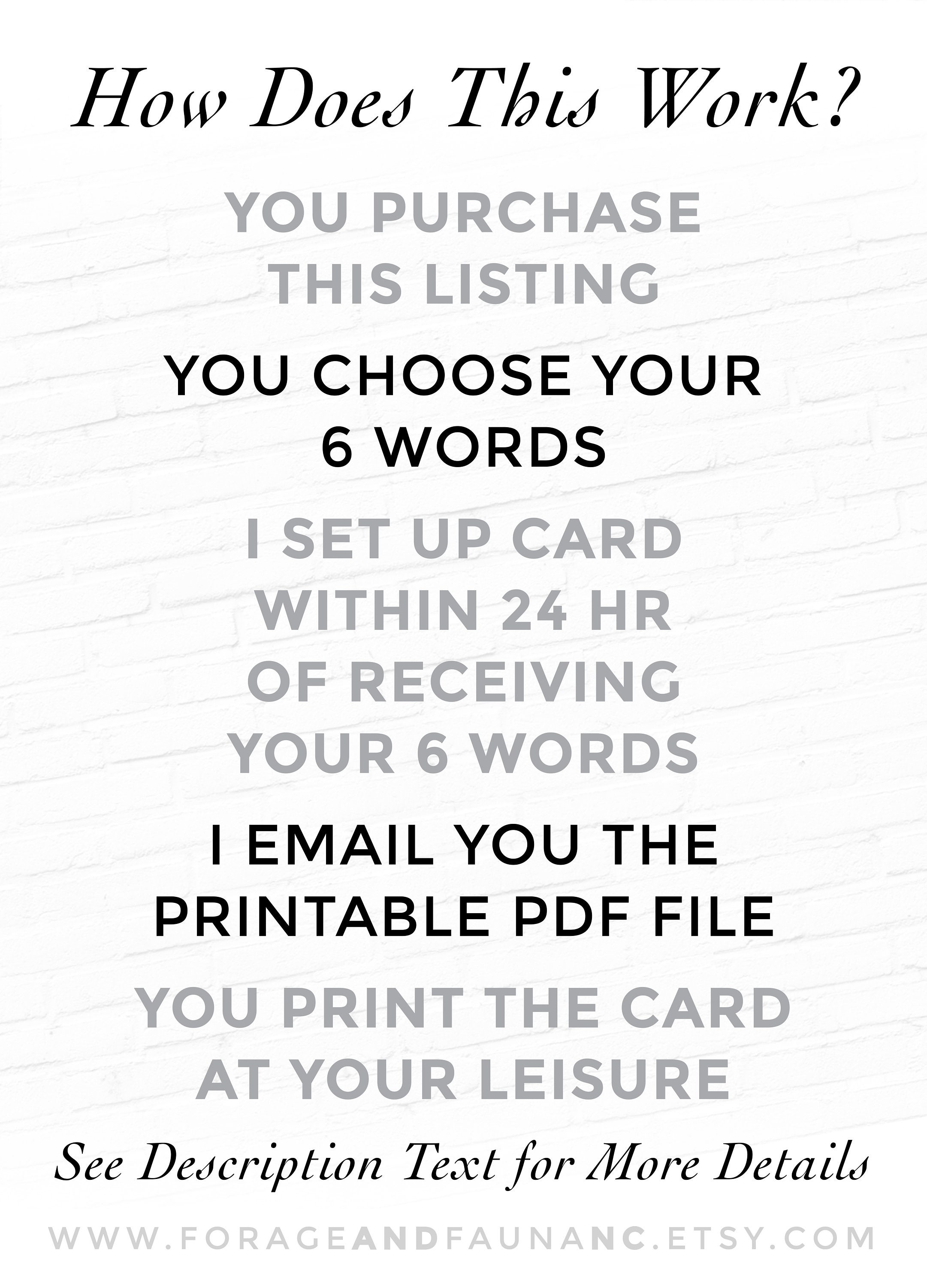 Customizable Wordle Word Game Printable Greeting Card  Etsy Singapore