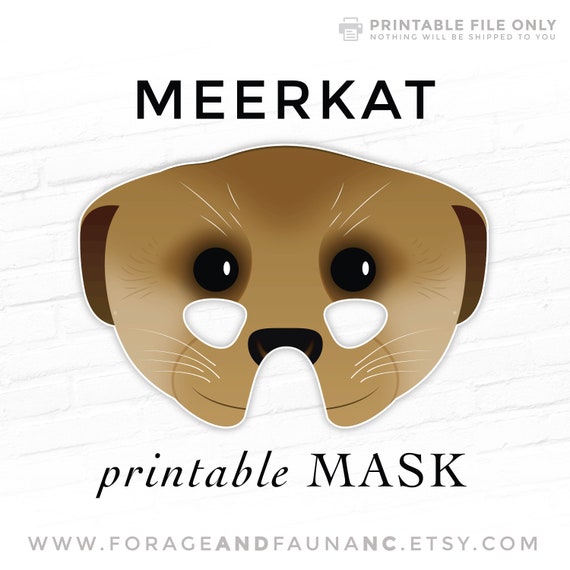 Meerkat Animal Face Mask Meerkat Animal Face Mask