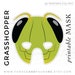 Grasshopper Printable Mask Printable Katydid Bug Mask Green Grasshopper ...