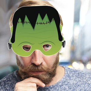 Halloween Mask, Frankenstein Printable Mask, Monster Mask, Party Mask ...