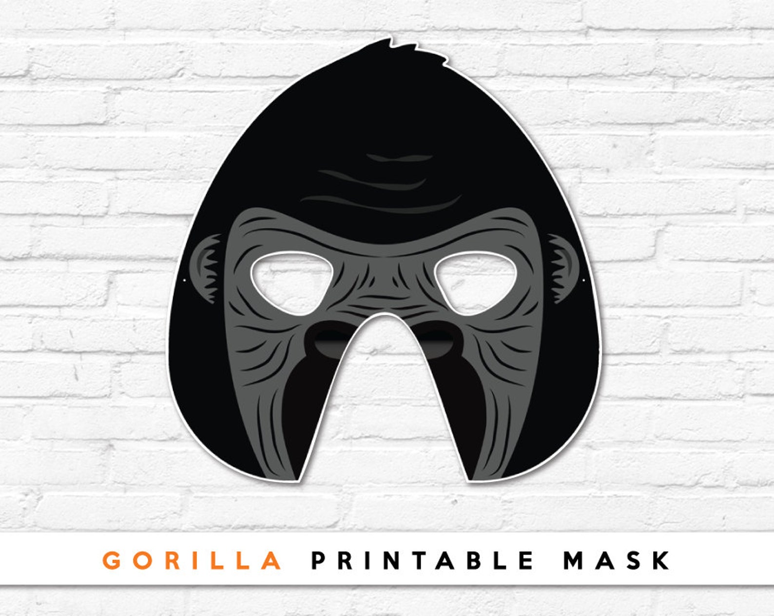 Песня гориллы из маски. Горилла маска для детей. Маска гориллы макет. Маска гориллы шаблон.