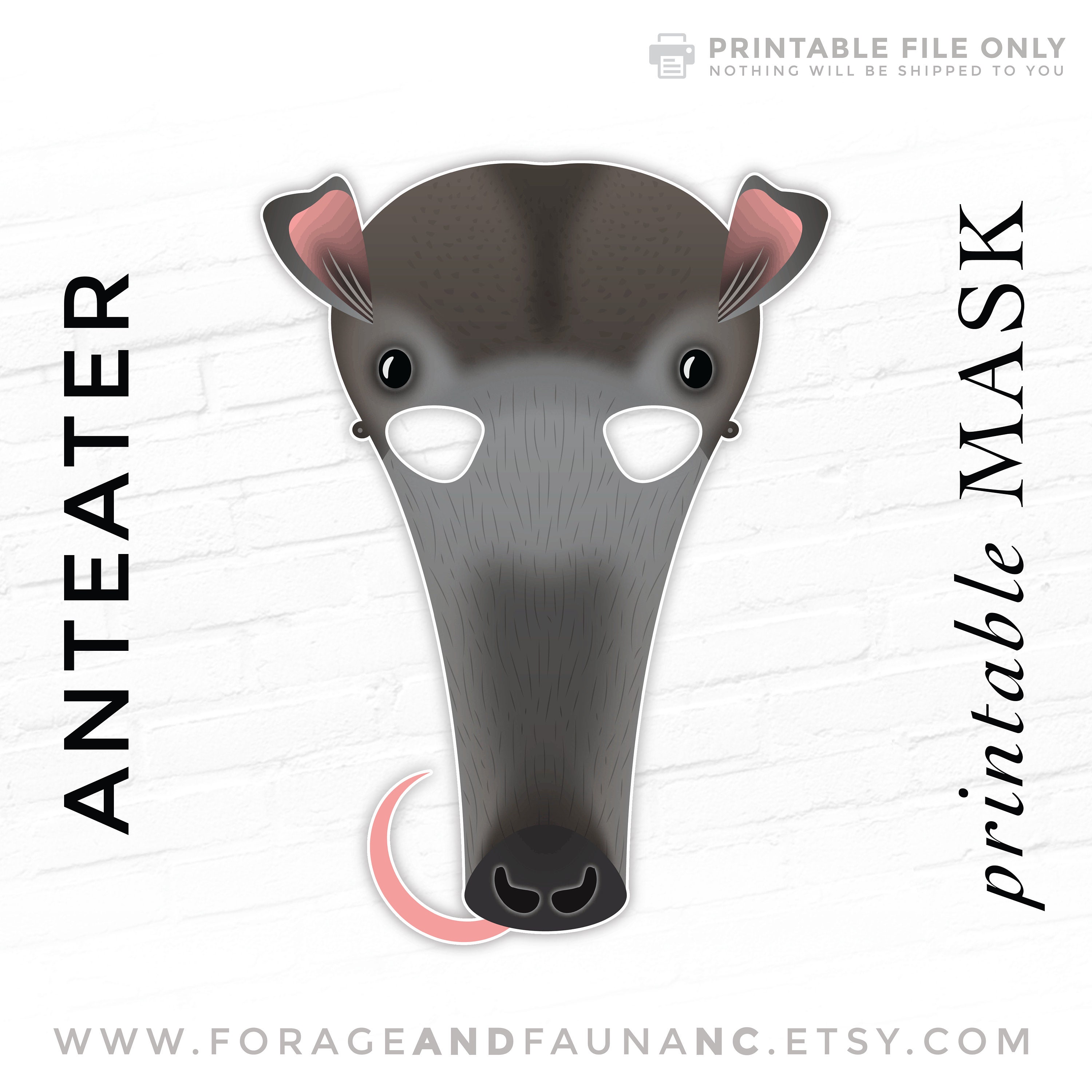 Máscara de oso hormiguero - Etsy España Máscara de oso hormiguero - Etsy España