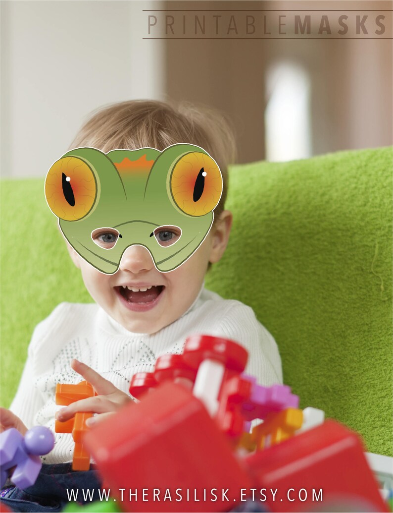 Printable Halloween Mask Lizard Mask Gecko Printable Mask | Etsy