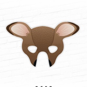 Printable Deer Mask Printable Doe Mask Printable Animal | Etsy