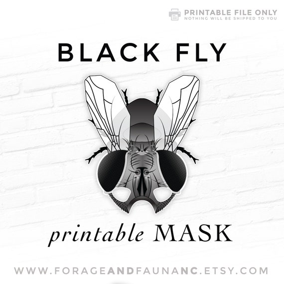 Máscara de disfraz imprimible de mosca doméstica, mosca doméstica, mosca de  caballo, máscara de insecto imprimible, juego de simulación de verano,  máscaras de insectos, mascarada de plagas -  México