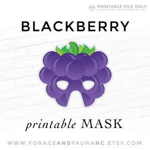Björnbärsmask Utskrivbar mask Fruktmask Matmask Lekstuga Rekvisita Barnmask Cosplay Barndräkt Skollek Hälsosamt Liv Bröllopsmonter