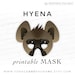 Snow Leopard Printable Mask White Leopard Animal Masks Halloween Party ...