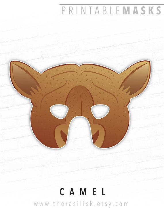 Printable Animal Mask Camel Printable Mask Paper Masks Etsy
