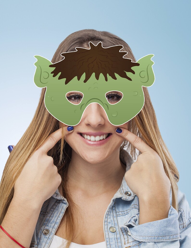 Halloween Mask Printable Mask Troll Mask Monster Mask Fairy Etsy Halloween Mask Printable Mask Troll Mask Monster Mask Fairy Etsy