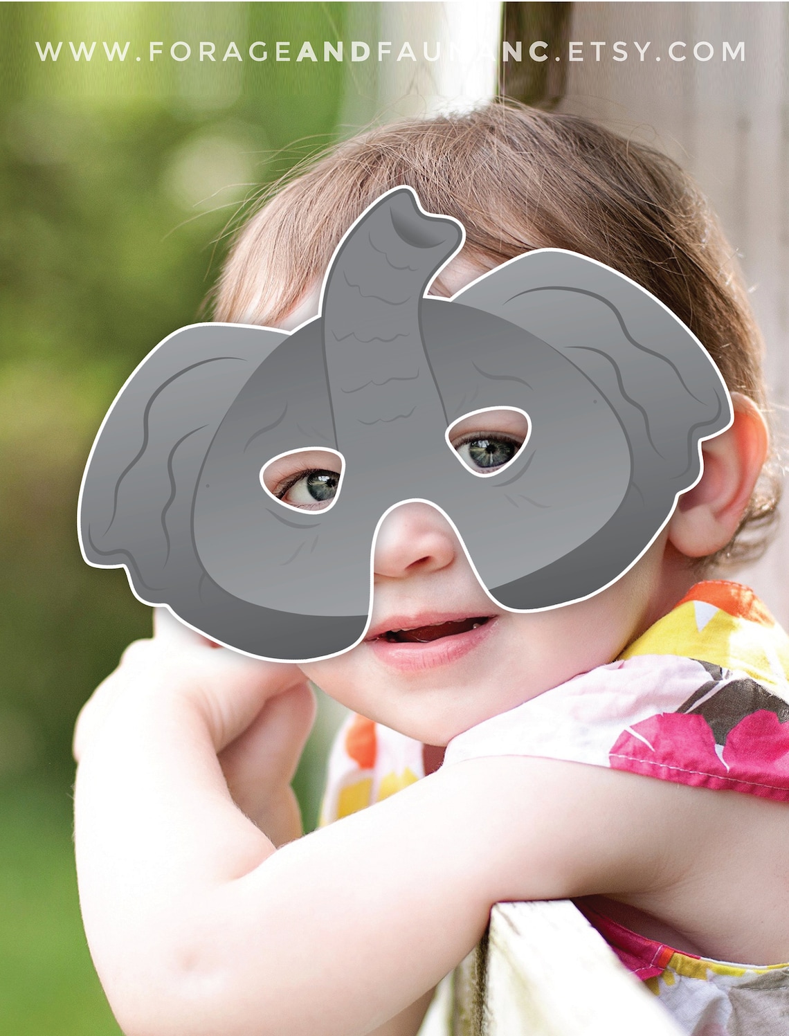Elephant Printable Halloween Mask Costume Kids Childrens - Etsy