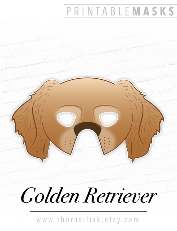 Golden Retriever Printable Pet dog Mask, Cocker Spaniel Mask, Printable Animal Masks, Halloween Mask, Photograph Booth Props, Printable Gown Prop image regarding Dog Mask Printable known as Golden Retriever Printable Canine Mask, Cocker Spaniel Mask, Printable Animal Masks, Halloween Mask, Picture Booth Props, Printable Dress Prop