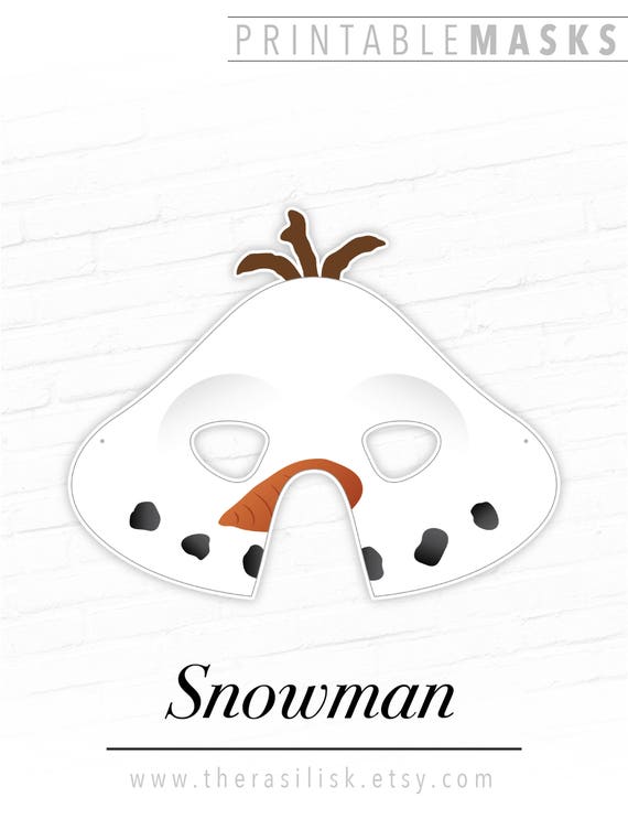 items similar to snowman printable mask snowman mask snow man frosty