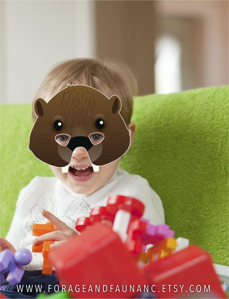 Groundhog Printable Mask Groundhog Day Beaver Mask Etsy