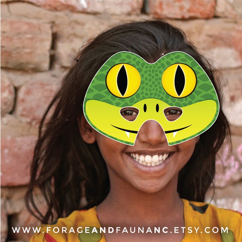 green-snake-printable-mask-animal-halloween-mask-photo-booth-etsy
