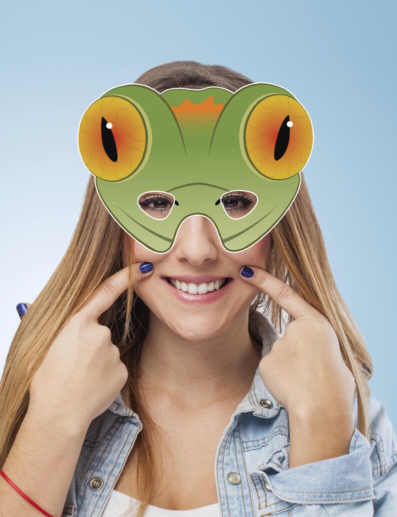 Printable Halloween Mask Lizard Mask Gecko Printable Mask | Etsy