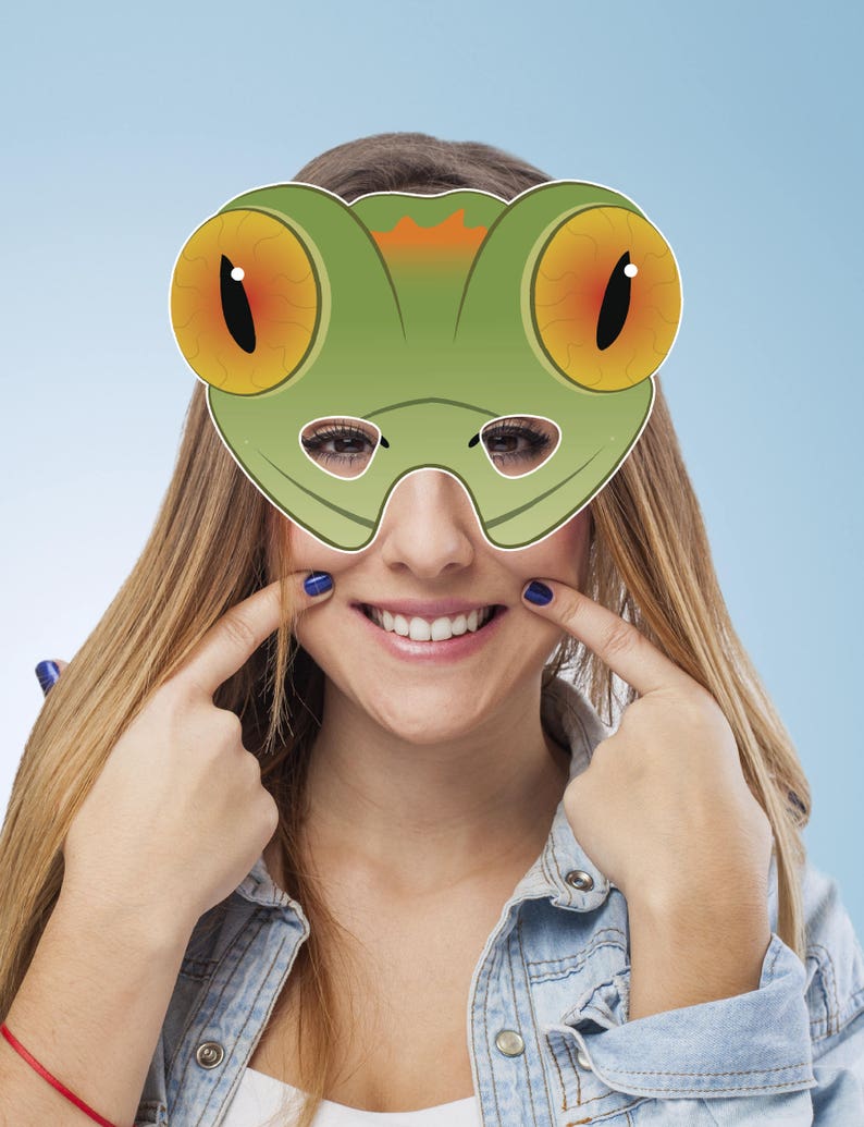 Printable Halloween Mask Lizard Mask Gecko Printable Mask Etsy