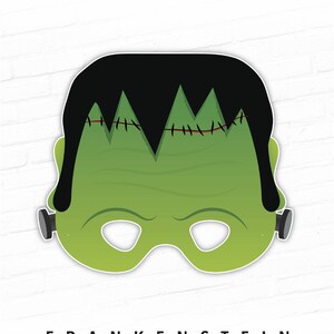 Halloween Mask, Frankenstein Printable Mask, Monster Mask, Party Mask ...