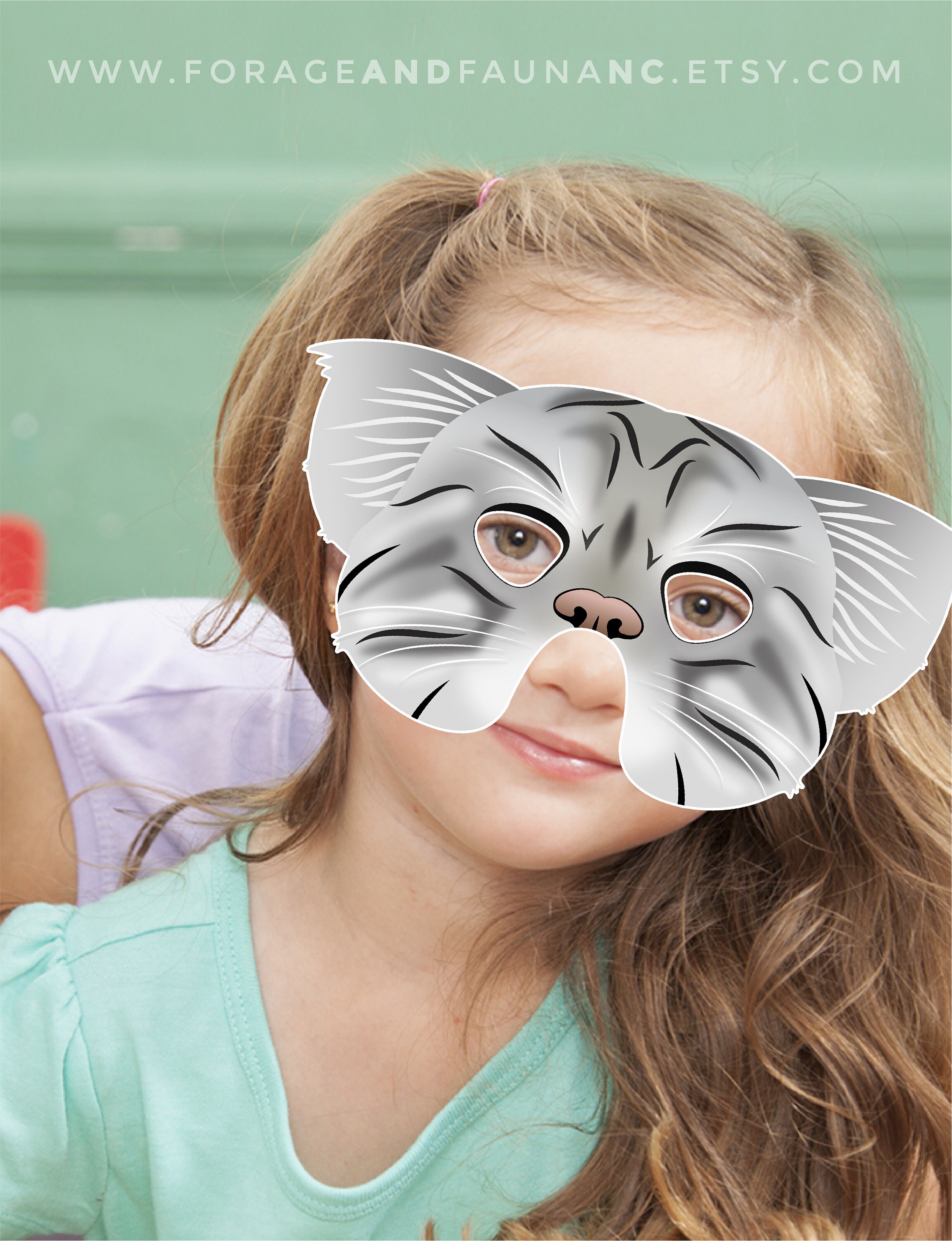 Printable Pallas's Cat Mask Wild Cat Mask Manul Cat Mask Printable