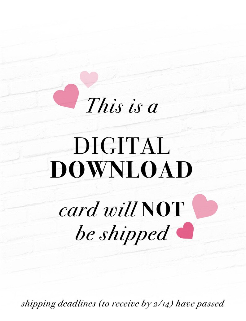 Printable Valentines Day Card Illustrated Greeting Card Etsy