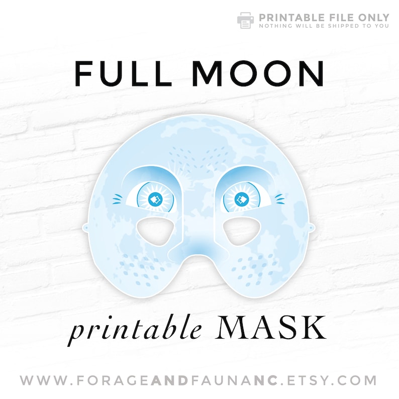 Printable Moon Mask For Kids