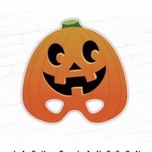 Halloween Mask Jack o lantern Printable Mask Happy Pumpkin Costume Halloween Mask Jack o lantern Printable Mask Happy Pumpkin Costume